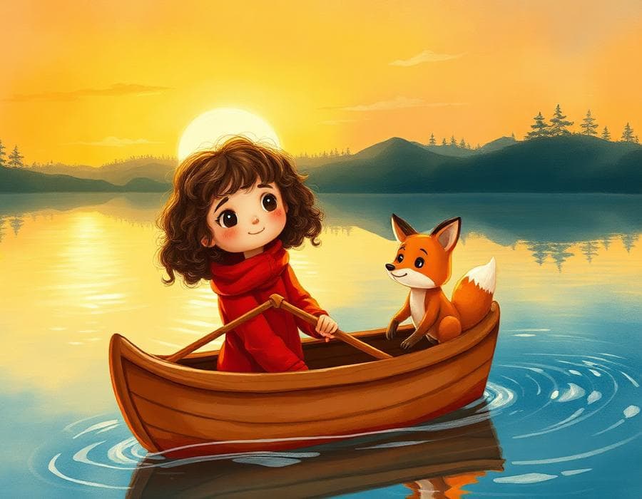 The same story character illustrated in scene 2
